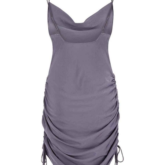 NWOT Free People Convertible Day To Night Slip Dress Ruched Sides Cowl Neck Sz M - Picture 4 of 14
